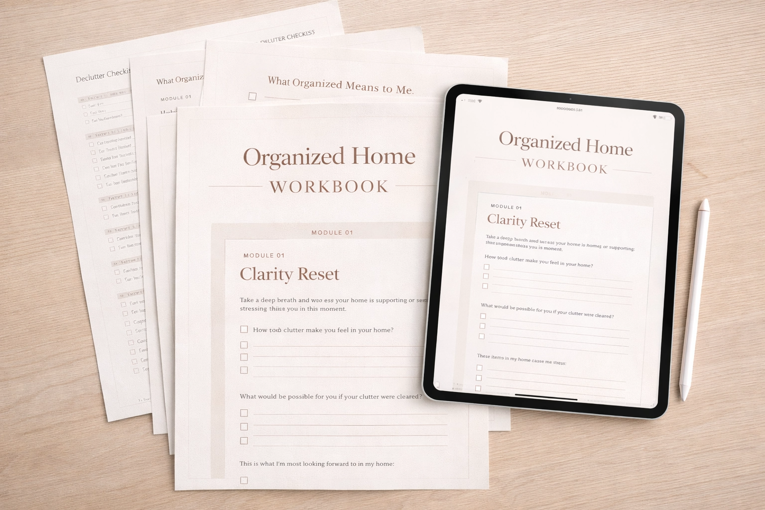 Organized Home Workbook